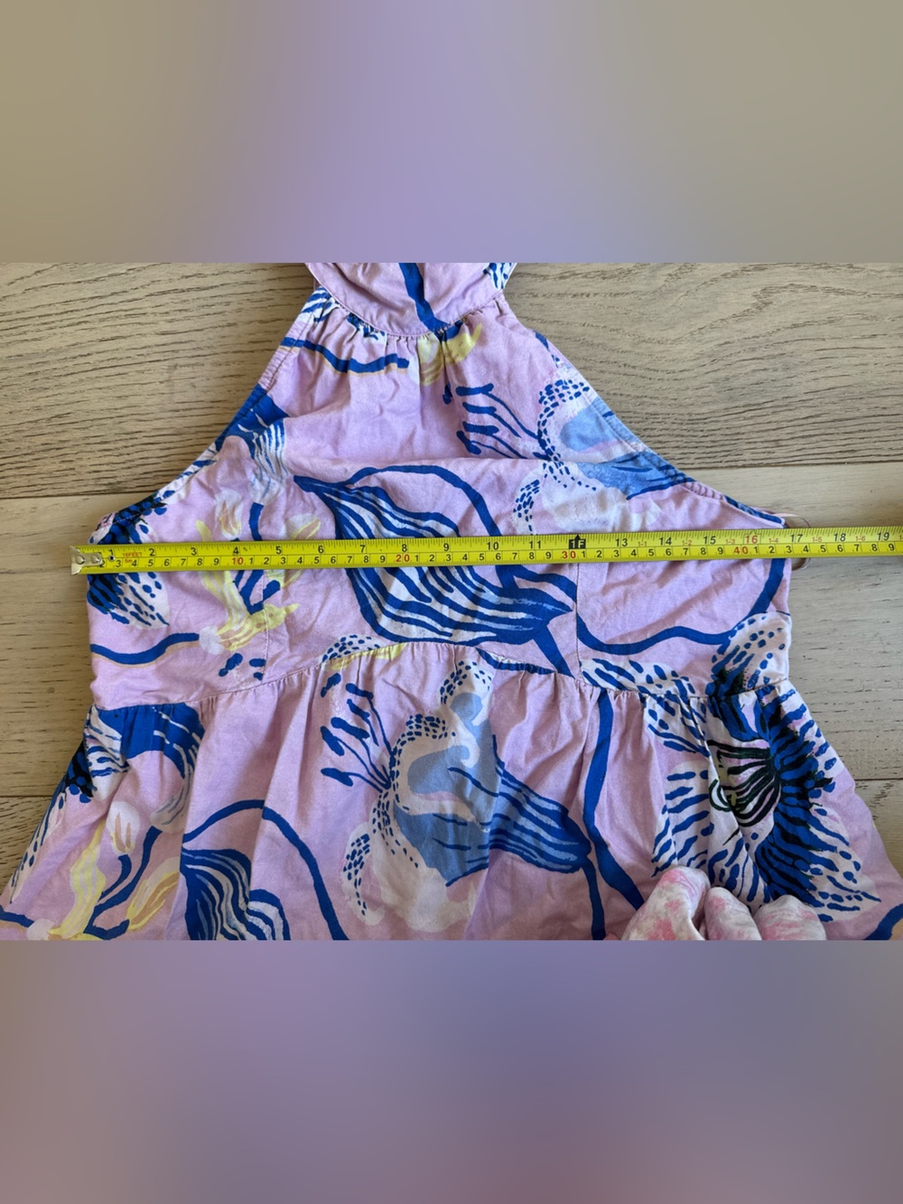 ANTHROPOLOGIE Sarah Gordon Tiered Halter Midi Dress Lilac Floral Sz: 6 - Picture 10 of 15